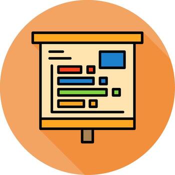 Horizontal Bars showing Minimal Filled Circle Icon vector