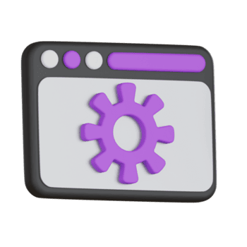 local na rede Internet configurações ícone com engrenagem do utilizador interface 3d ícone png