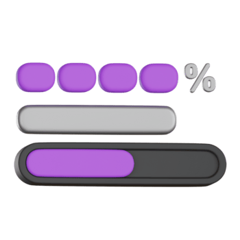 progresso Barra com percentagem placa do utilizador interface 3d ícone png