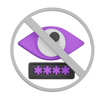 show or hide password with eye User Interface 3D icon png