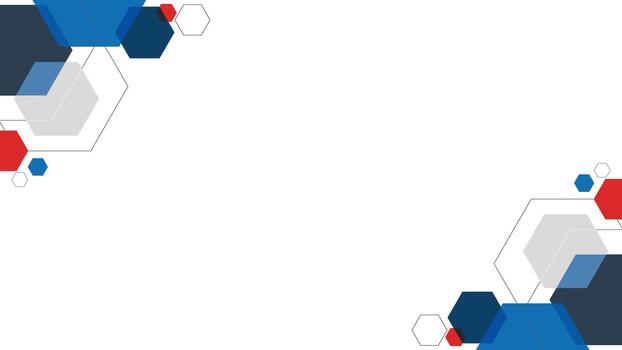 Hexagon template design for presentation vector