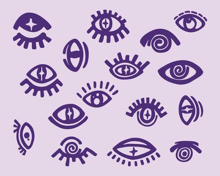 Eyes vision collection pattern background fabric trextile design backdrop print art editable vector
