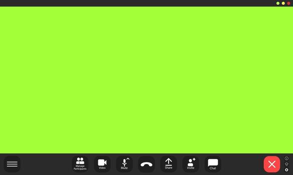 Bright green background ready for virtual presentation display vector