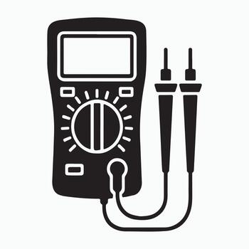 Digital multimeter tool isolated on white background vector