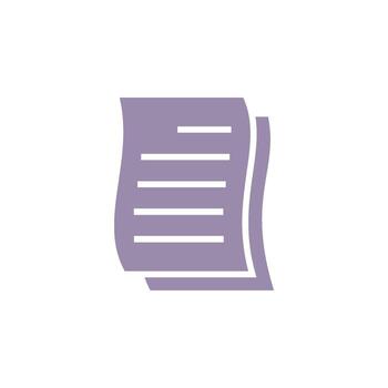 Purple Color 2 Paper Sheet Document Icon Template vector