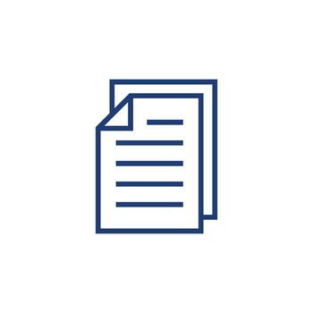 azul línea Arte papel sábana documento icono modelo vector