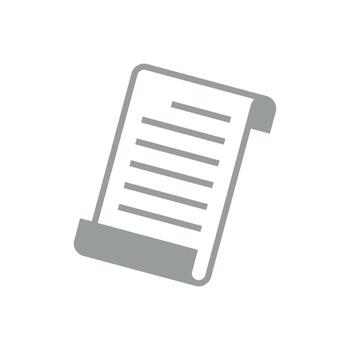 gris Desplazarse papel sábana documento icono modelo vector