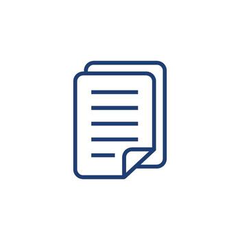 mínimo doble papel sábana documento icono modelo vector