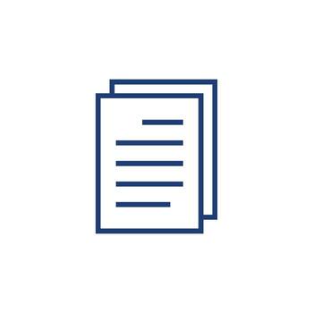 minimalista línea Arte papel sábana documento icono modelo vector