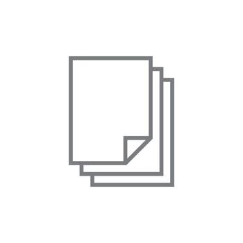 moderno línea 3 papel sábana documento icono modelo vector