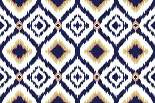 Native Abstract geometric Ikat pattern seamless vector
