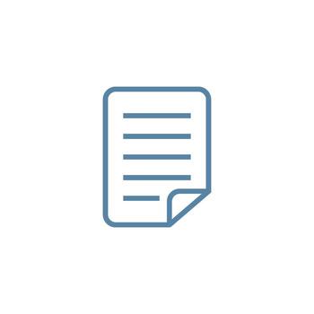 Simple Line Minimalist Paper Sheet Document Icon Template vector