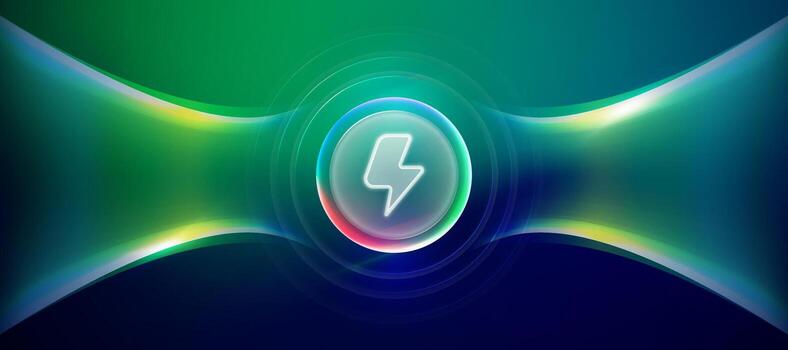 Energy symbol on colorful background vector