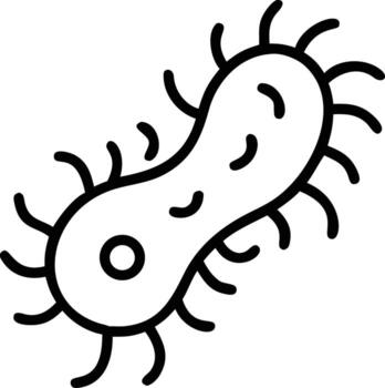 Microscopic View of Bacteria art Illustration Isolated on White Background Microbiology Germs Microorganisms Science Icon vector