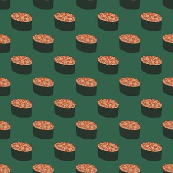 Seamless pattern with sushi for decorative print, wrapping paper, menu, wallpaper and fabric wrapping paper doodle vector