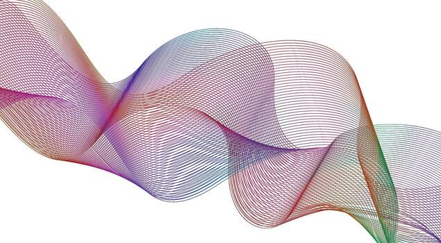 Blend Curved Wavy Lines Gradient Design Background Illustration vector