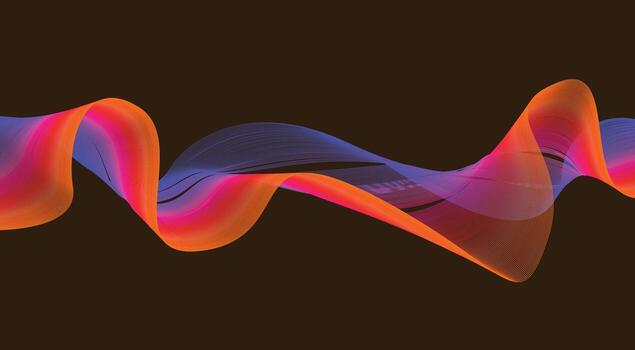 Wavy Blend Curved Lines Background Colorful Gradient Design Abstract Illustration vector