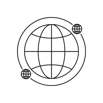 global red conexión icono diseño concepto contorno estilo vector