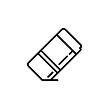 A clean slate an eraser symbolizing fresh starts and removing mistakes on transparent background vector