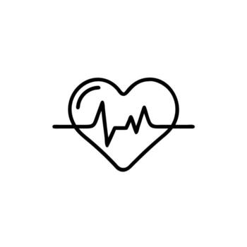 Heartbeat symbol conveying health and vitality a pulse of life in a simple line drawing on a clean vector