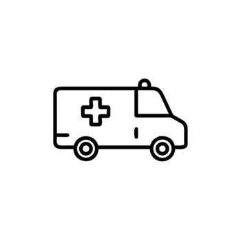 Responding to emergencies A fast ambulance ready to help and save lives in critical condition with vector