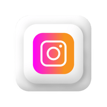 Instagram icon with White square button flat png