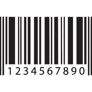 A barcode with numbers and numbers vector