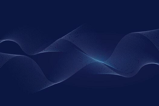Abstract Particle Wave Background with Blue Dots vector