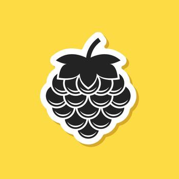 Raspberry pi sticker on yellow background vector