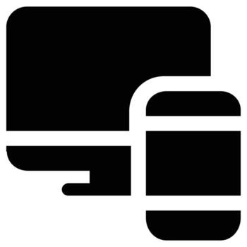 Responsive Design Concept Computer and Mobile Device Icons for Cross-Platform Compatibility vector