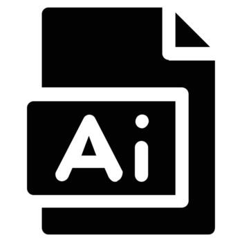 AI File Icon Animation Seamless Loop for Digital Projects and Presentations vector