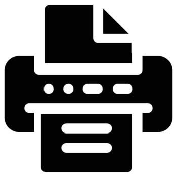 Printer Produces Documents Efficiently and Quickly for Office Use vector