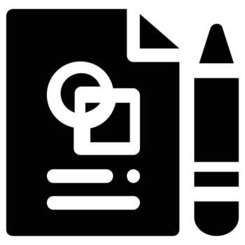 diseño documento y lápiz creando efectos visuales, edición gráficos, y mejorando obra de arte vector