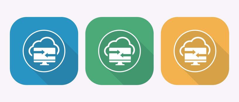 Cloud Computing Data Transfer Concepts Digital Technology and Networking Connections Icon Design Illustration vector