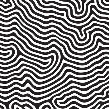 resumen negro y blanco orgánico modelo de entrelazando curvo líneas creando un naturalista textura vector