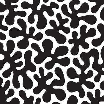 resumen orgánico negro y blanco gota modelo con interconectado formas y negativo espacio vector