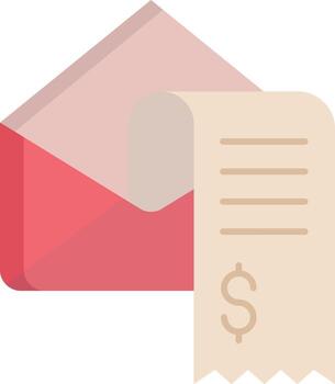 Invoice text and Envelope Icon vector