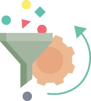 Data Filtering and Processing Icon vector