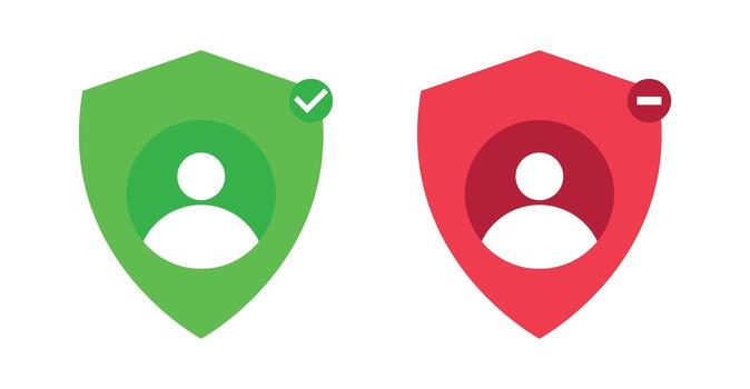 Account security logo symbolizing the protection of user data and privacy. vector