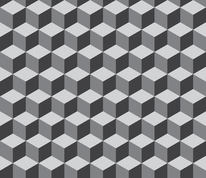 Seamless pattern of isometric sacred geometry grid graphic deco hexagon vector