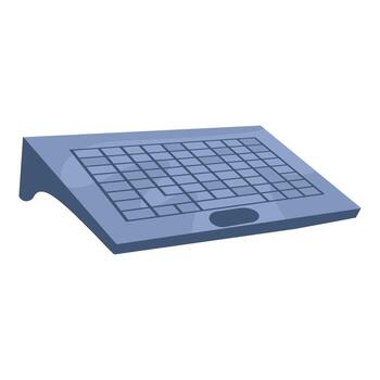 Computer keyboard illustration isolated, Digital input device office work element, Modern typing technology gadget design vector