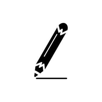 Pencil icon illustration on white background vector