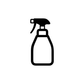 Outline Spray Bottle Icon with Transparent Background Detailed for Microstock Use vector