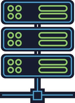 Server Rack and Data Storage vector