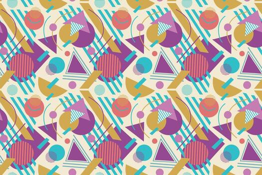 Colorful geometric pattern design vector