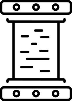 A linear icon representing a teleportation machine device vector