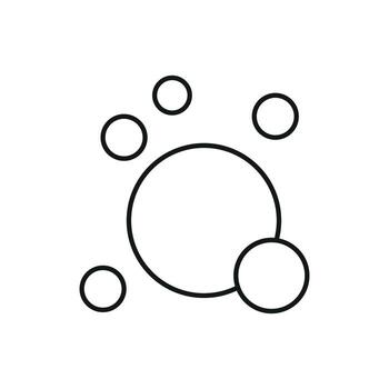 Bubble and Foam Minimalistic Linear Pictogram for Web and Graphic Design, Apps, Banners, Social Network and Cards vector