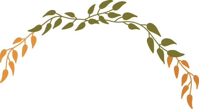 Leafy Branches in Arch Frame vector
