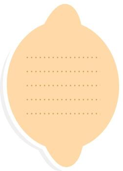 Lemon Shape Notebook Sheet vector