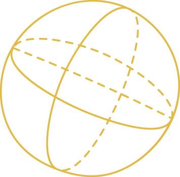 Geometric Sphere with Dashed Lines vector